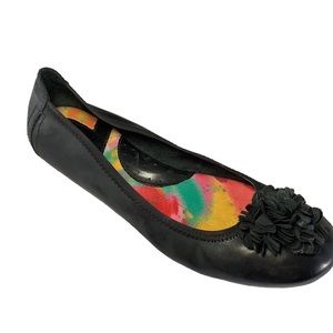 Born Black Leather Ballet Flats